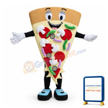 Lightweight Cartoon Triangle Vegetable Pizza Mascot Adult Costume