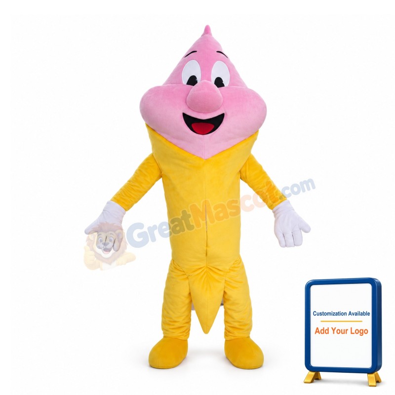 Adult Cartoon Strawberry Ice Cream Cone Lightweight Mascot Costume