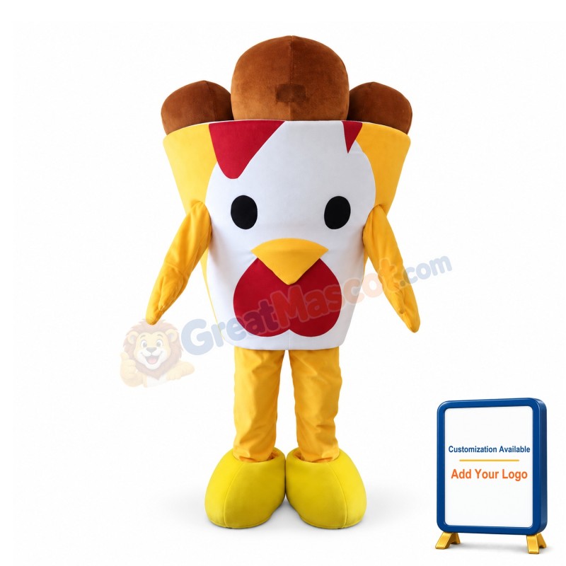 Take Away Fried Chicken Nuggets Bucket Lightweight Mascot Adult Costume 