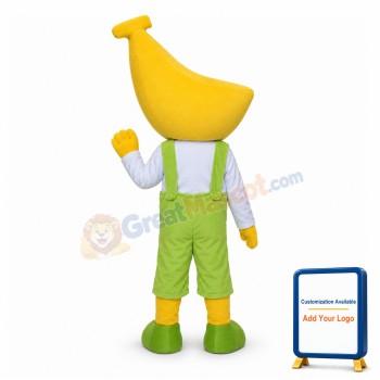 Cartoon Banana Head Man Mascot Costume