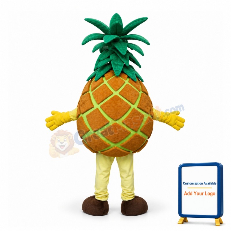 Deluxe Cartoon Pineapple Lightweight Mascot Adult Costume