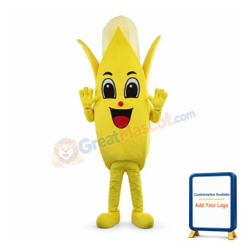 Deluxe Cartoon Peeled Banana Lightweight Mascot Adult Costume