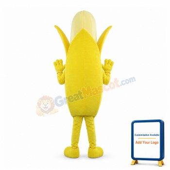Deluxe Cartoon Peeled Banana Lightweight Mascot Adult Costume