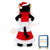 Christmas Black Wolf Lady Mascot Costume