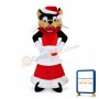Christmas Black Wolf Lady Mascot Costume