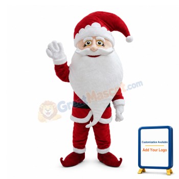 Friendly Santa Claus Mascot Costume 
