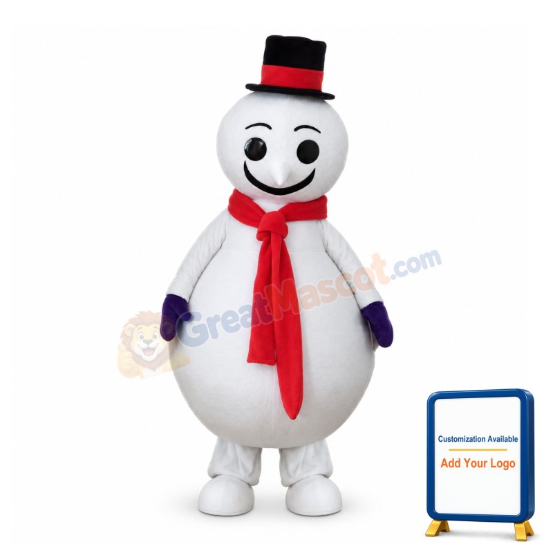 Mr. Snowman Mascot Costume