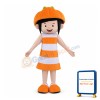 Cute Girl In Pumpkin Hat Mascot Costume