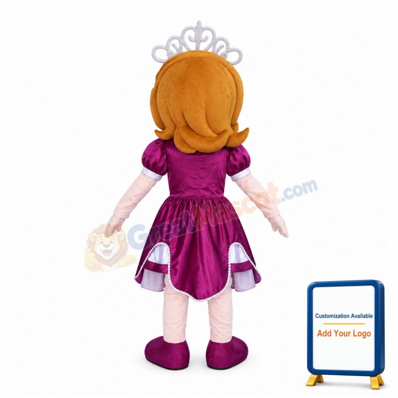 Beautiful Princess Sofia In Purple Dress Mascot Costume