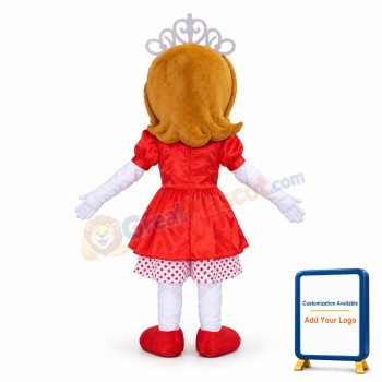 Beautiful Princess Sofia In Red Dress Mascot Costume