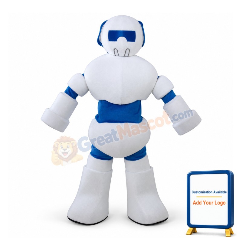 White Robot Mascot Costume