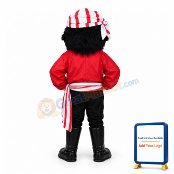 Red Pirate Mascot Costume
