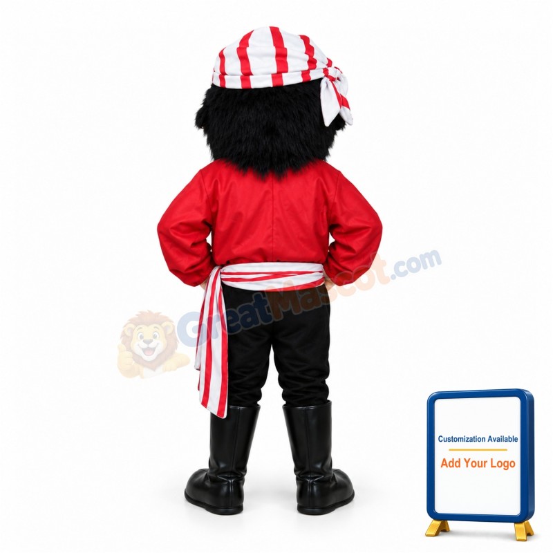Red Pirate Mascot Costume