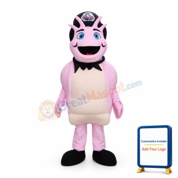 Adult Cartoon Pink Snail Mascot Costume