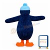 Cute Penguin In Blue Hat Mascot Adult Costume