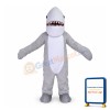 Fierce Grey Shark Mascot Costume