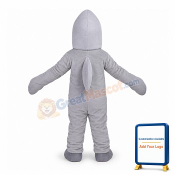 Fierce Grey Shark Mascot Costume