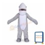Fierce Grey Shark Mascot Costume