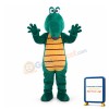 Cartoon Green Crocodile Mascot Adult Costume