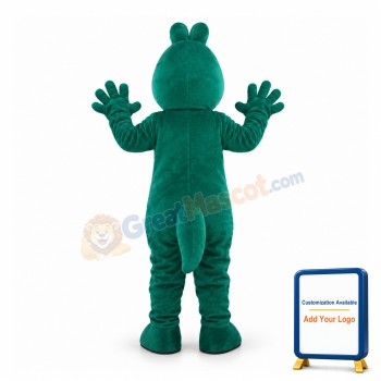 Cartoon Green Crocodile Mascot Adult Costume
