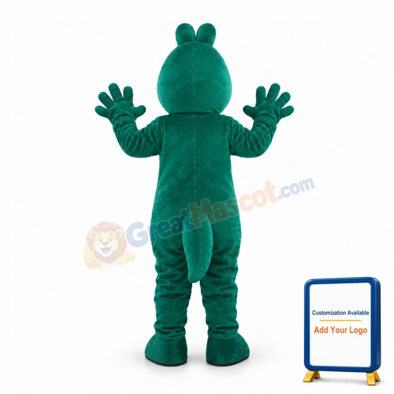 Cartoon Green Crocodile Mascot Adult Costume