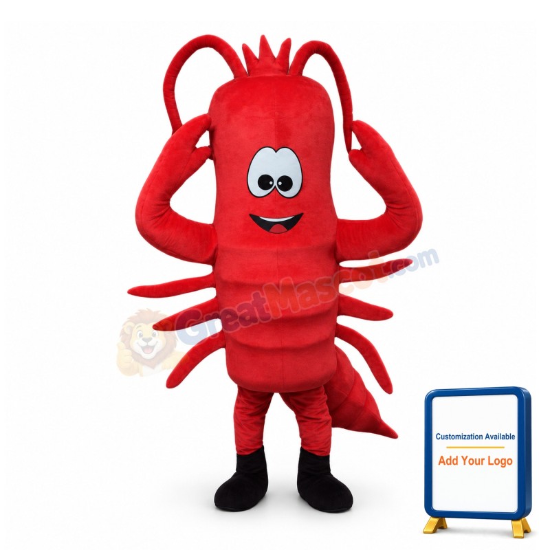 Adult Cartoon Spiny Lobster Mascot Costume