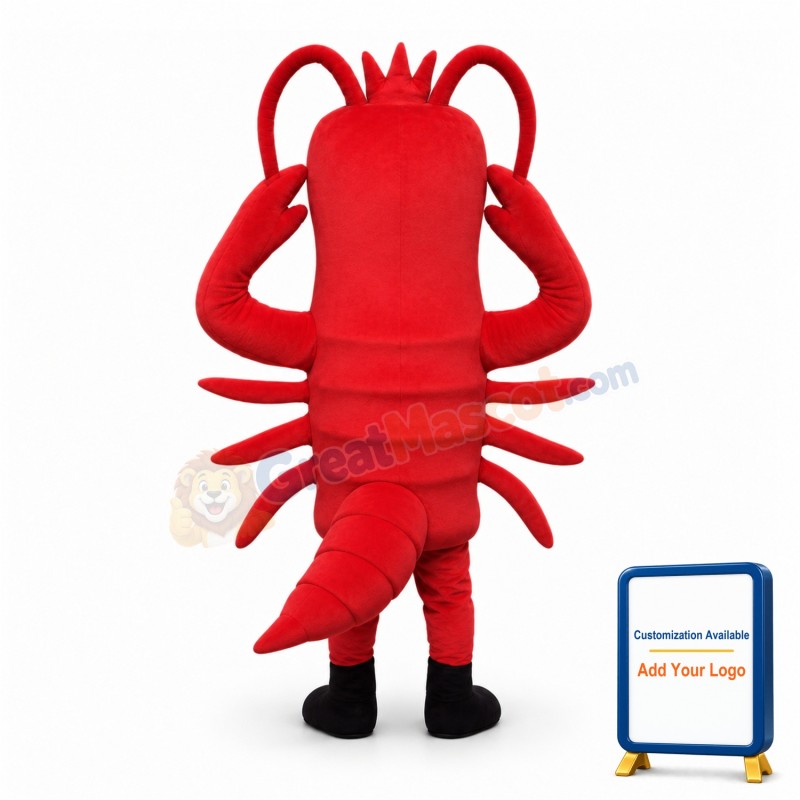 Adult Cartoon Spiny Lobster Mascot Costume