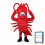 Adult Cartoon Spiny Lobster Mascot Costume