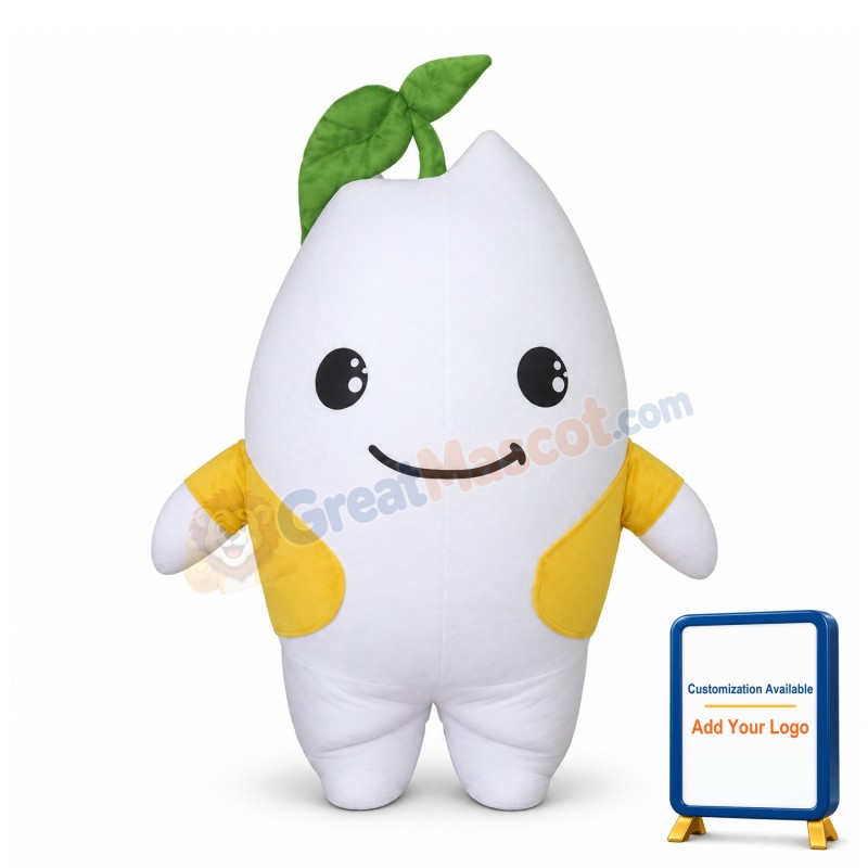 Adult White Radish Cartoon Lightweight Mascot Costume