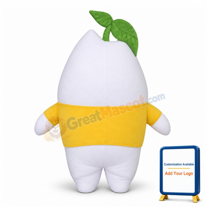 Adult White Radish Cartoon Lightweight Mascot Costume