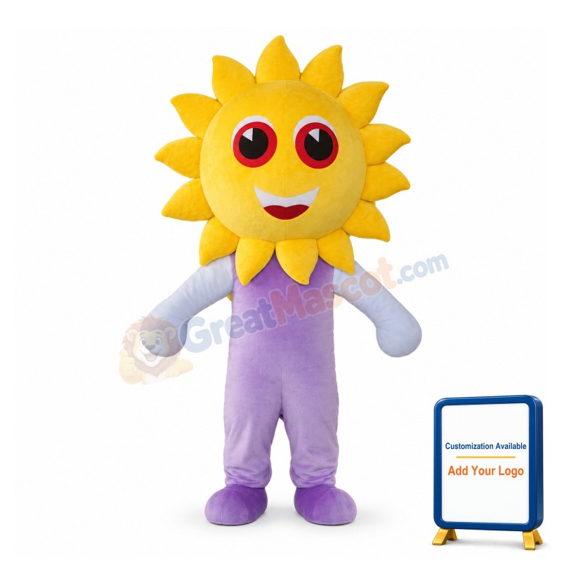 Cartoon Sun Man Mascot Costume