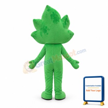 Cartoon Green Leaf Mascot Costume