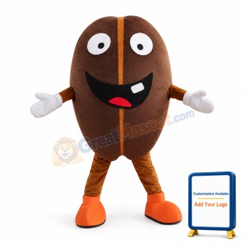 Huge Cartoon Coffee Bean Mascot Adult Costume