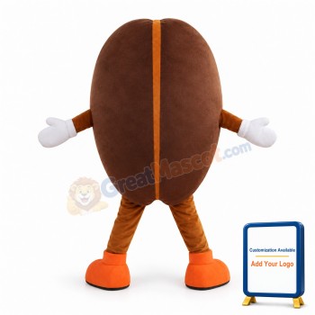 Huge Cartoon Coffee Bean Mascot Adult Costume