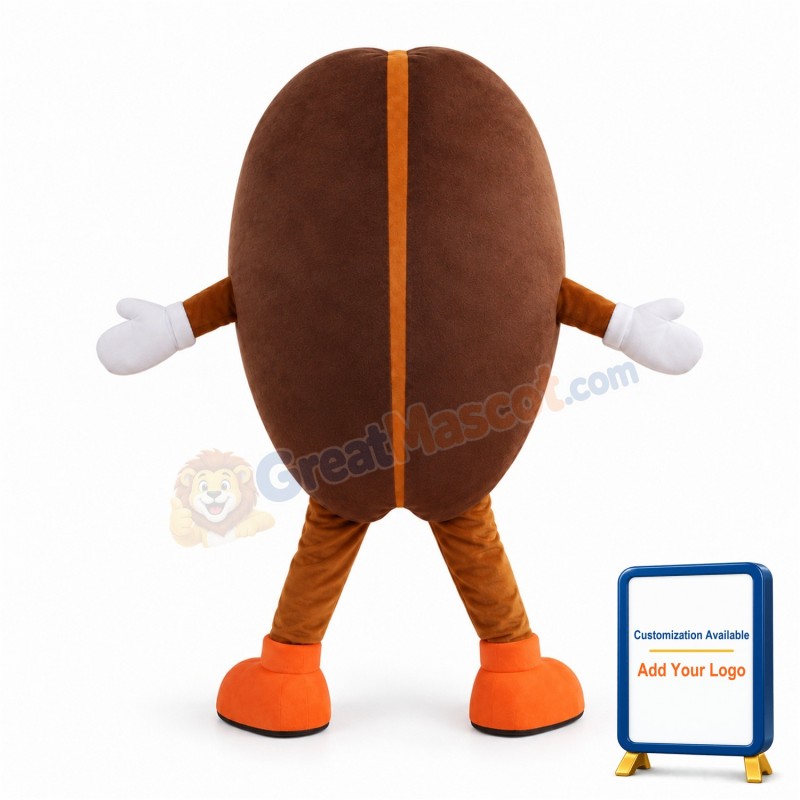Huge Cartoon Coffee Bean Mascot Adult Costume