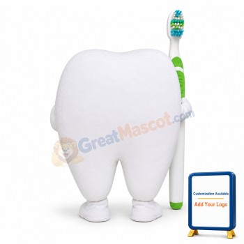 Adult Cartoon Tooth With Toothbrush Lightweight Mascot Costume