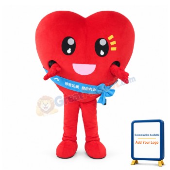 Cute Cartoon Red Heart Lightweight Mascot Costume