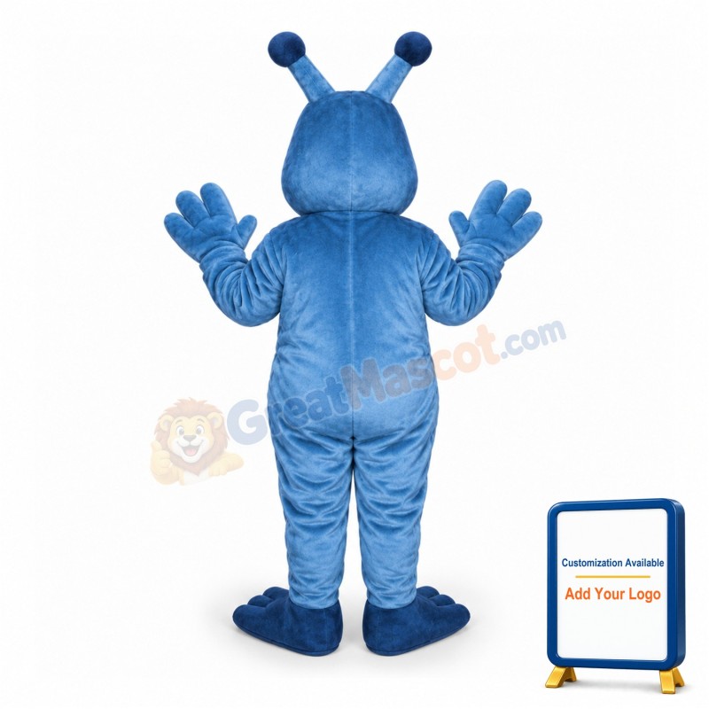Adult Cartoon Blue Snail Mascot Costume