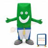 Cute Cartoon Green Sheet Mascot Adult Costume