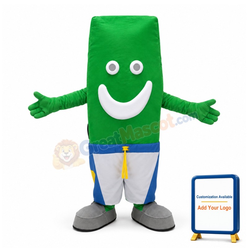 Cute Cartoon Green Sheet Mascot Adult Costume