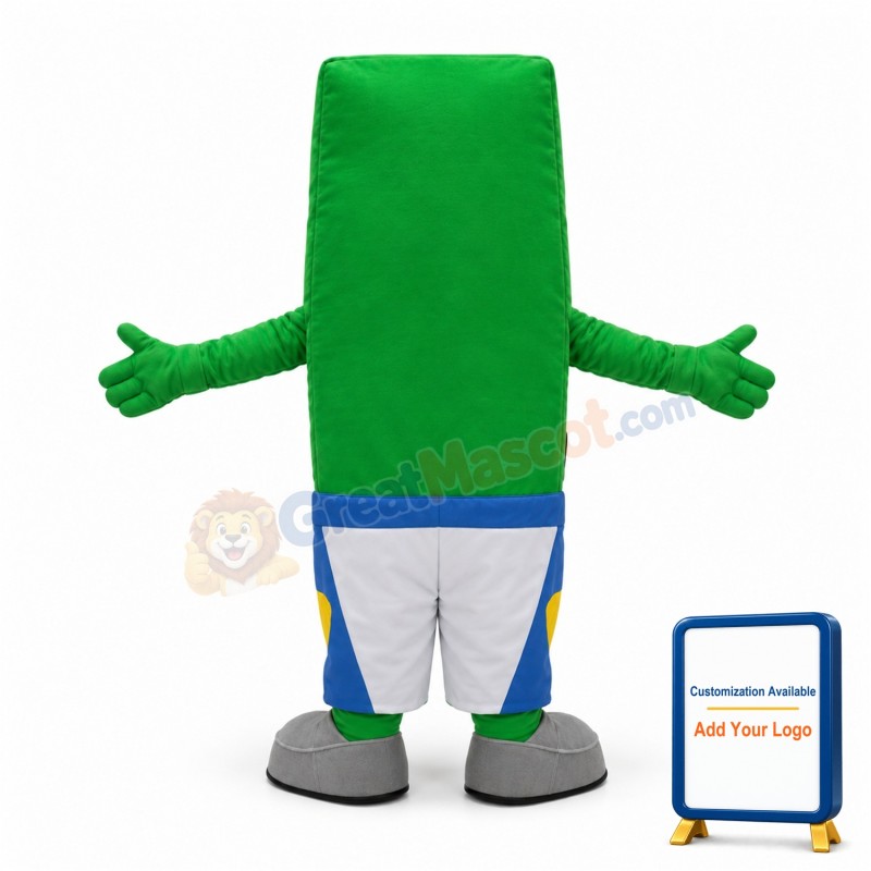 Cute Cartoon Green Sheet Mascot Adult Costume