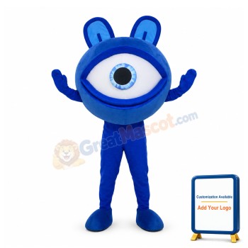 Big Blue Eye Monster Mascot Adult Costume