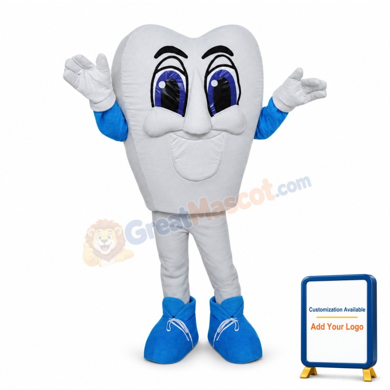Cartoon Tooth Mascot Adult Costume