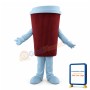 Deluxe Take Away Brown Coffee Cup Mascot Adult Costume