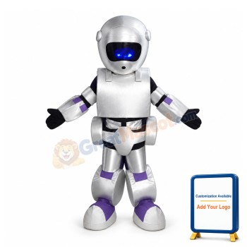 Silver Robot Mascot Costume