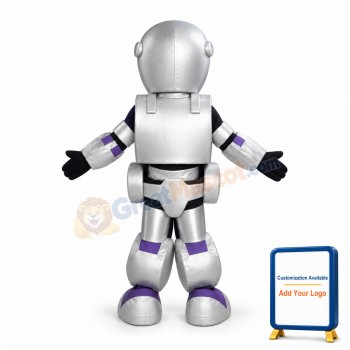Silver Robot Mascot Costume