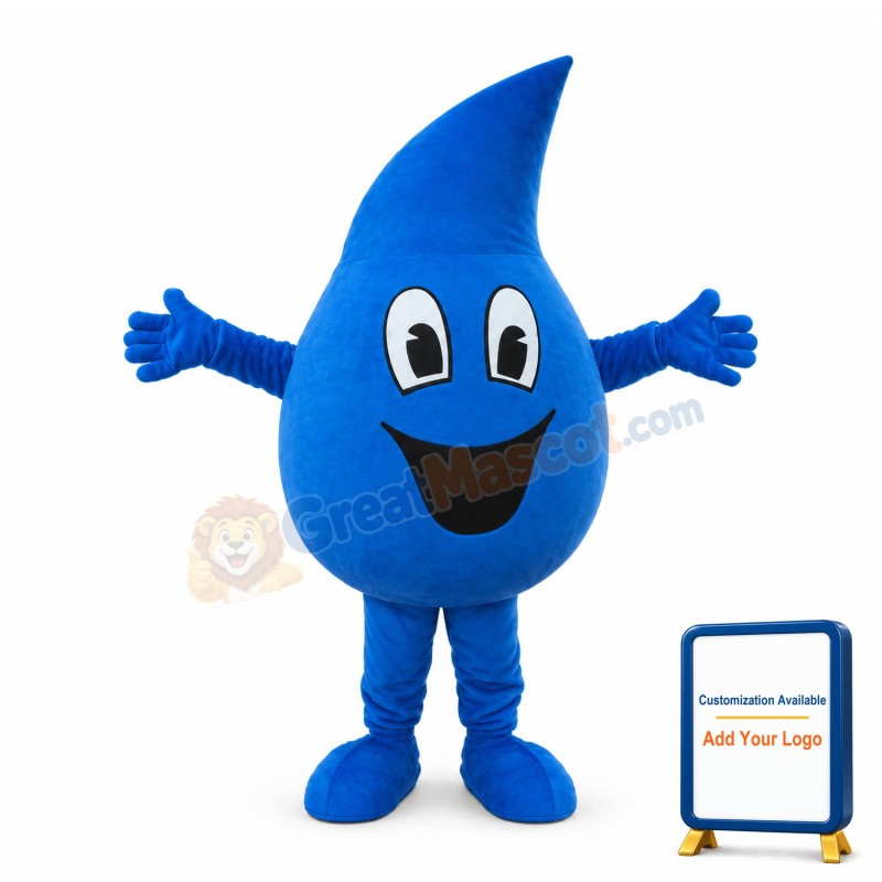 Adult Cartoon Blue Water Drop Lightweight Mascot Costume