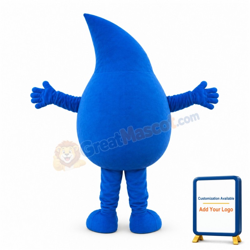Adult Cartoon Blue Water Drop Lightweight Mascot Costume