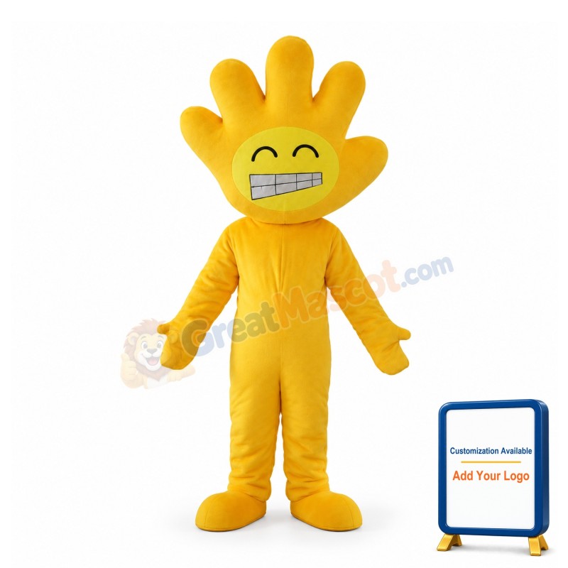 Cartoon Yellow Palm Man Mascot Costume