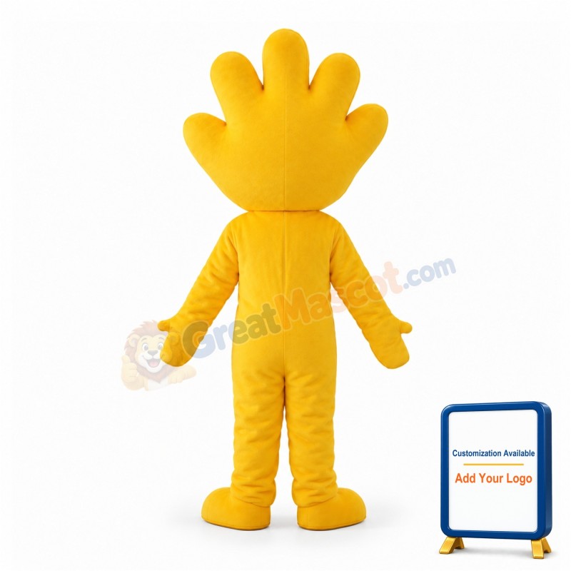 Cartoon Yellow Palm Man Mascot Costume